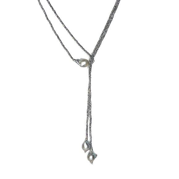 NEW Iris & Lily 925 Silver Faceted Bead ROPE NECKLACE 60" Freshwater Pearls NWT! - Picture 9 of 9